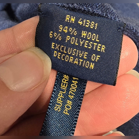 Polo Ralph Lauren Navy Wool Blended Lightweight Sweater Size Large - Picture 6 of 6